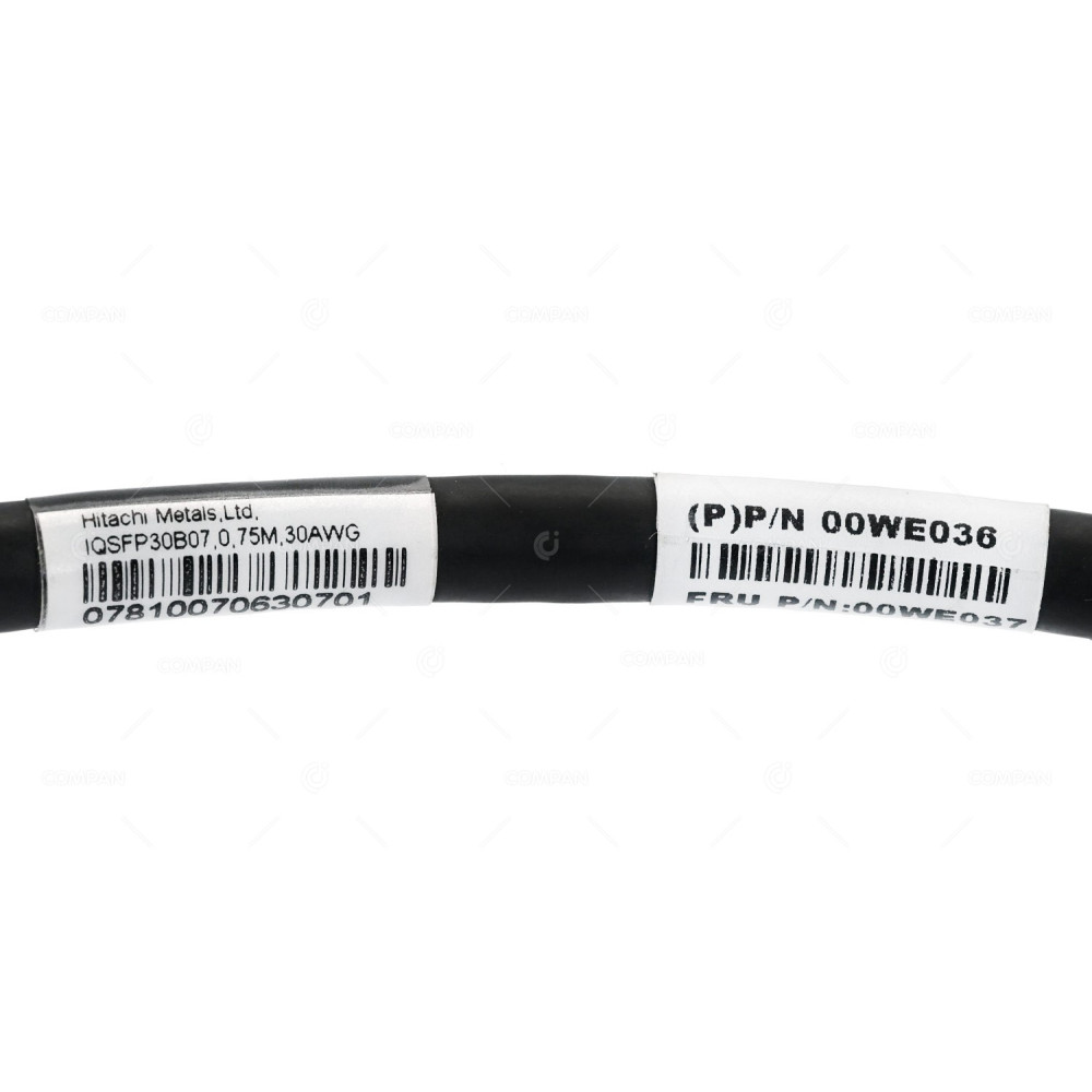 00WE037 LENOVO IBM INTEL OPA100 SERIES PASSIVE COPPER 100GB QSFP28 CABLE 0.75M